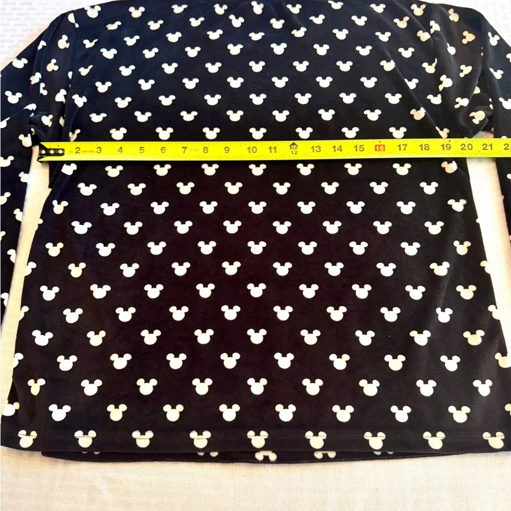 Disney Mickey‎ Mouse Pajama Top Black Gold Foil Long Sleeve Shirt Small 4-6 - Picture 6 of 7